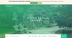 Desktop Screenshot of iloveecohotels.com