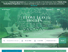 Tablet Screenshot of iloveecohotels.com